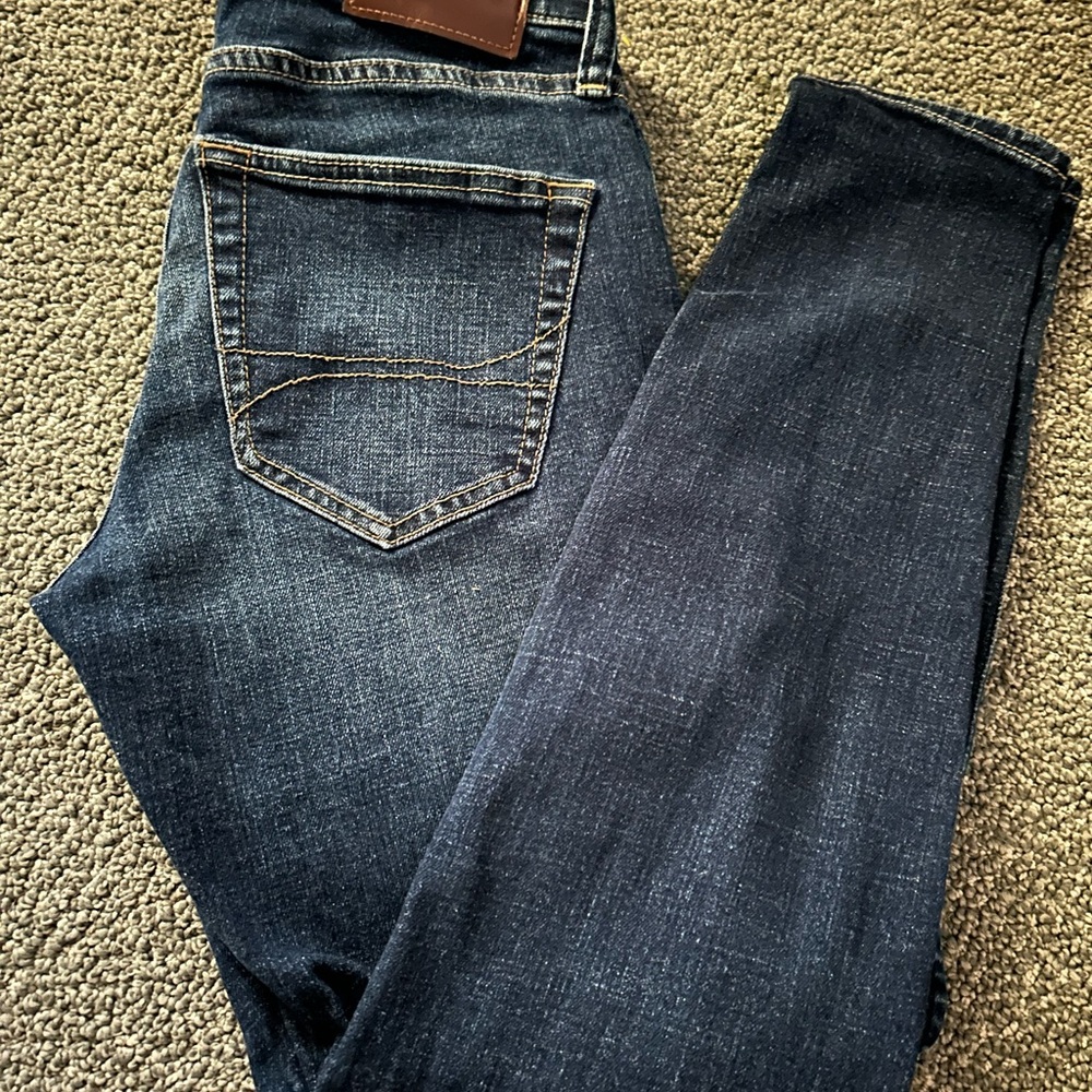 Hollister Dark Blue Skinny Jeans for Men